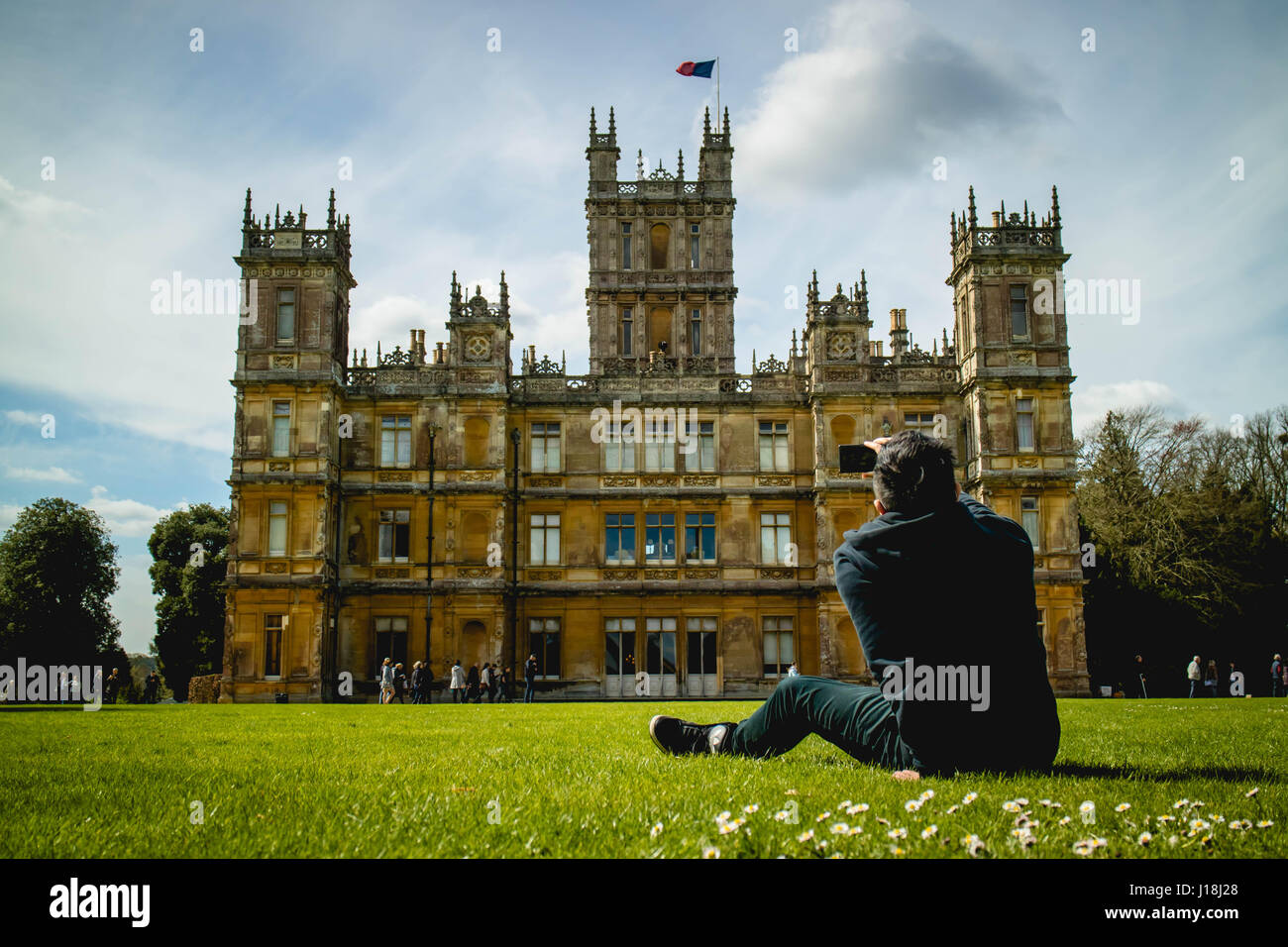 Highclere Castle, Hampshire, England. Location for the BBC serial