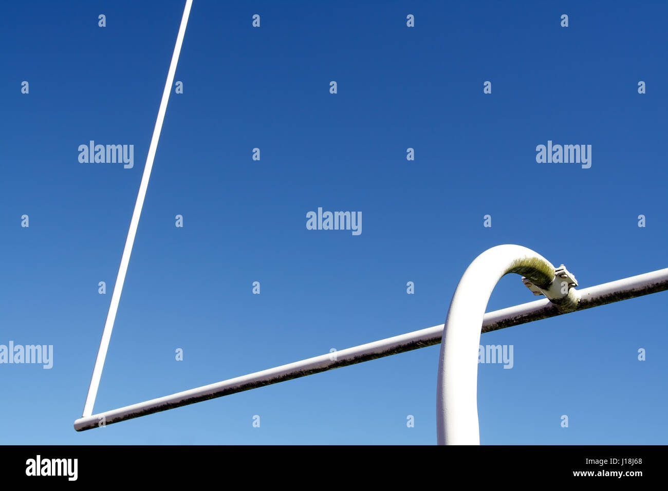 American football goal post Stock Photo Alamy