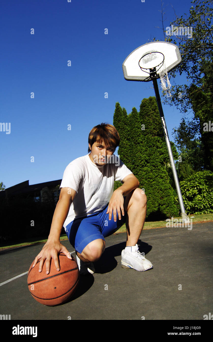 A young basketball player Stock Photo