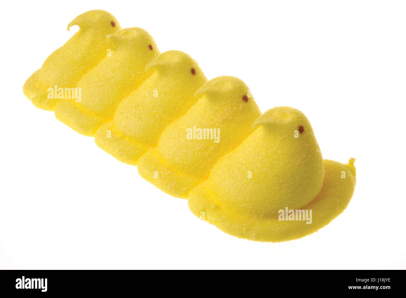 Peeps marshmallow chick candy, classic springtime or Easter treat Stock