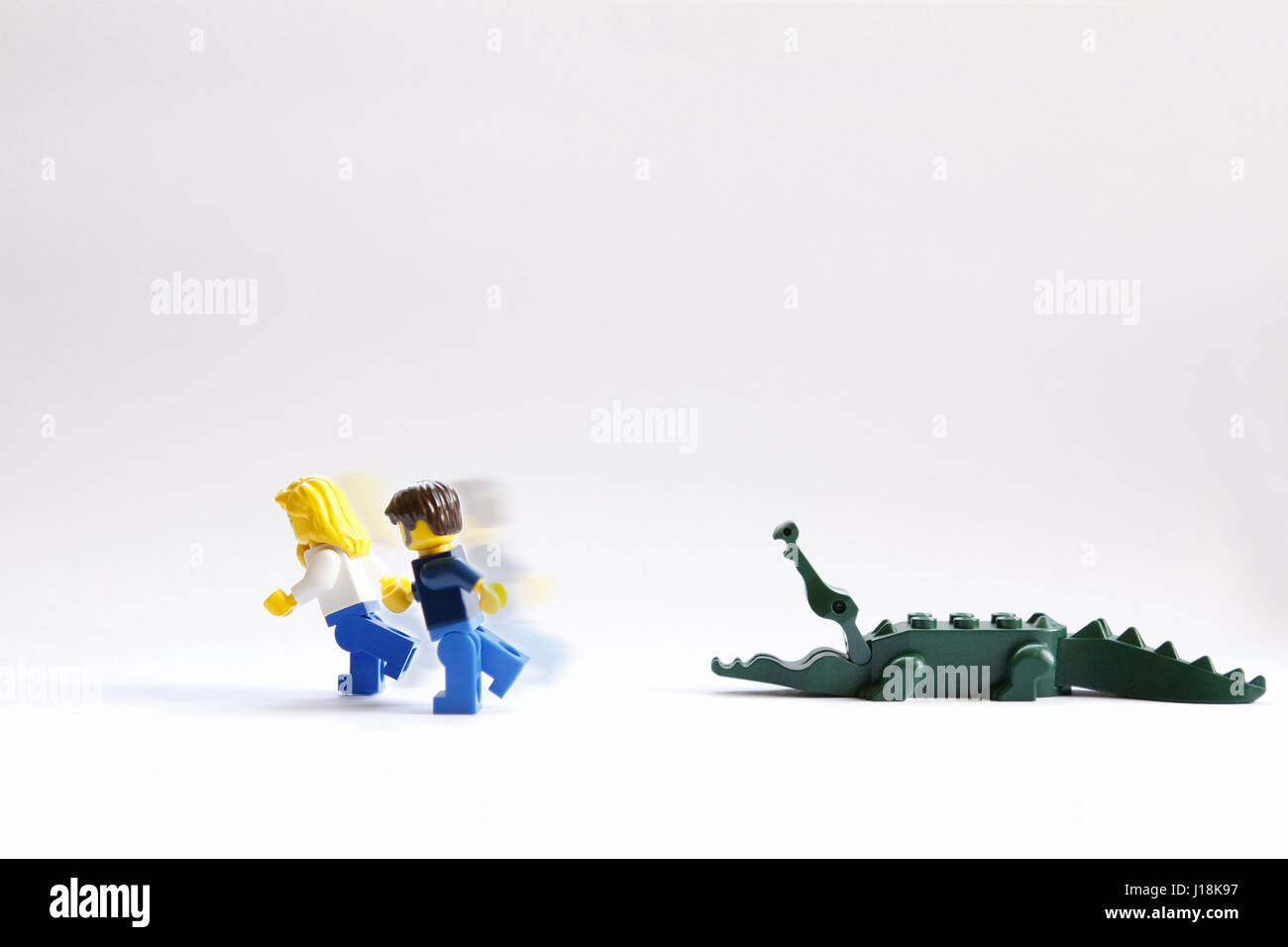 Lego people running hi res stock photography and images Alamy