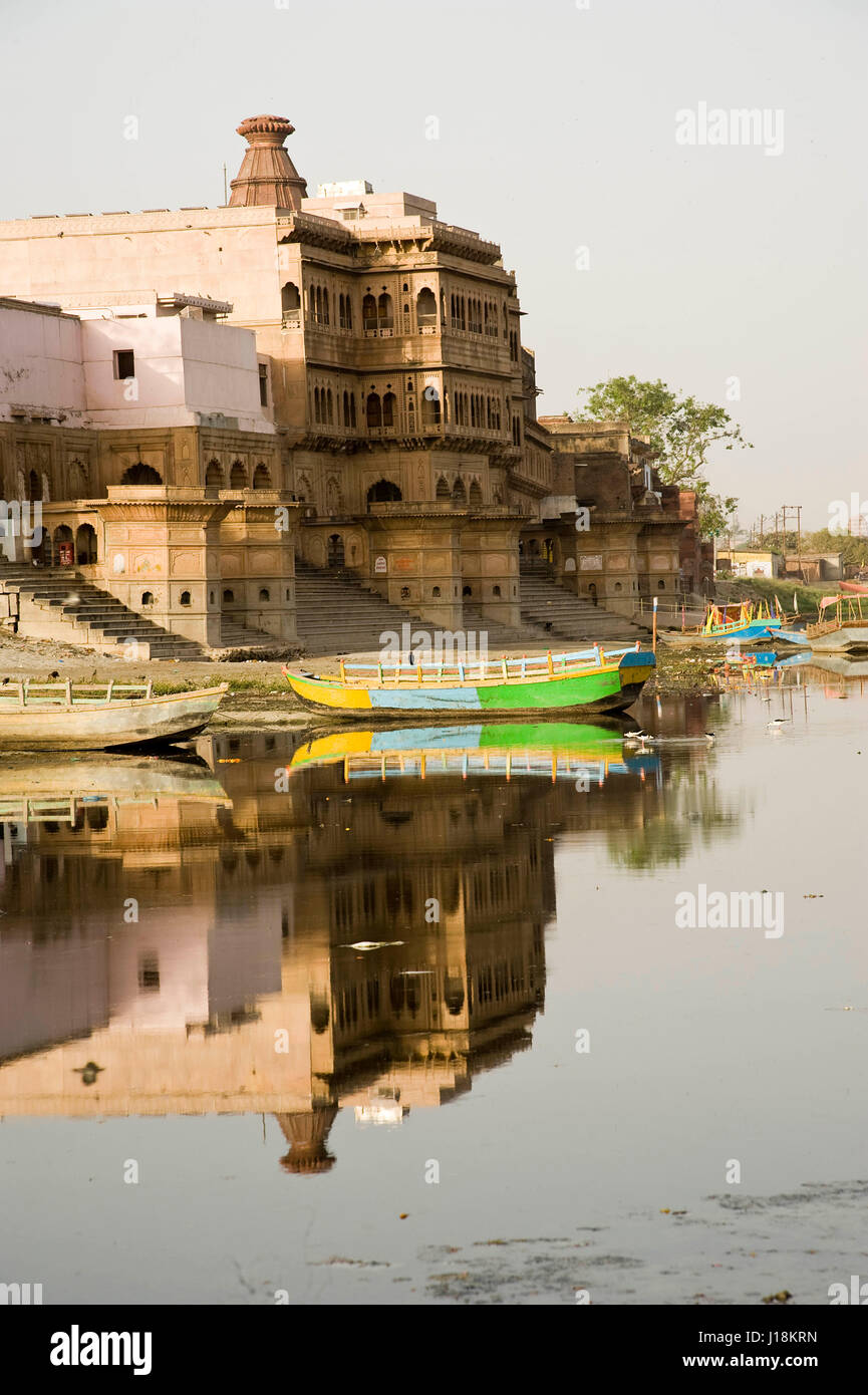 Keshi ghat, vrindavan, mathura, uttar pradesh, india, asia Stock Photo