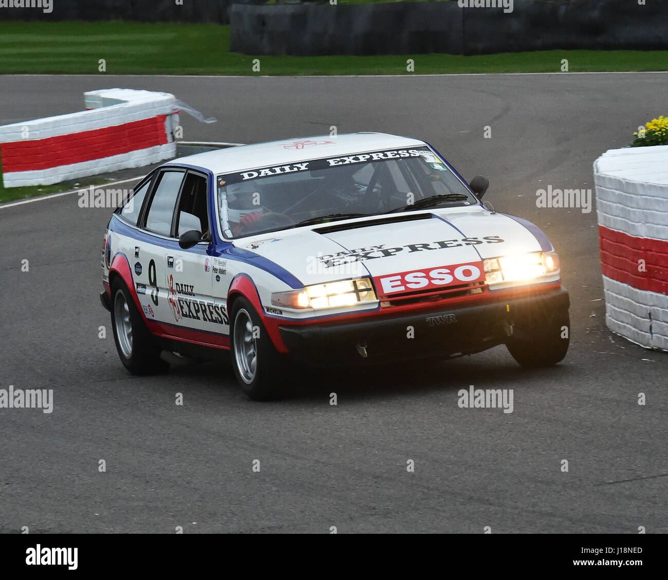 Tiff Needell, Peter Mallett, Rover 3500 SD1, Gerry Marshall Trophy, saloon cars, Goodwood 75th Members Meeting, March, 2017, GRRC, circuit racing, Cla Stock Photo