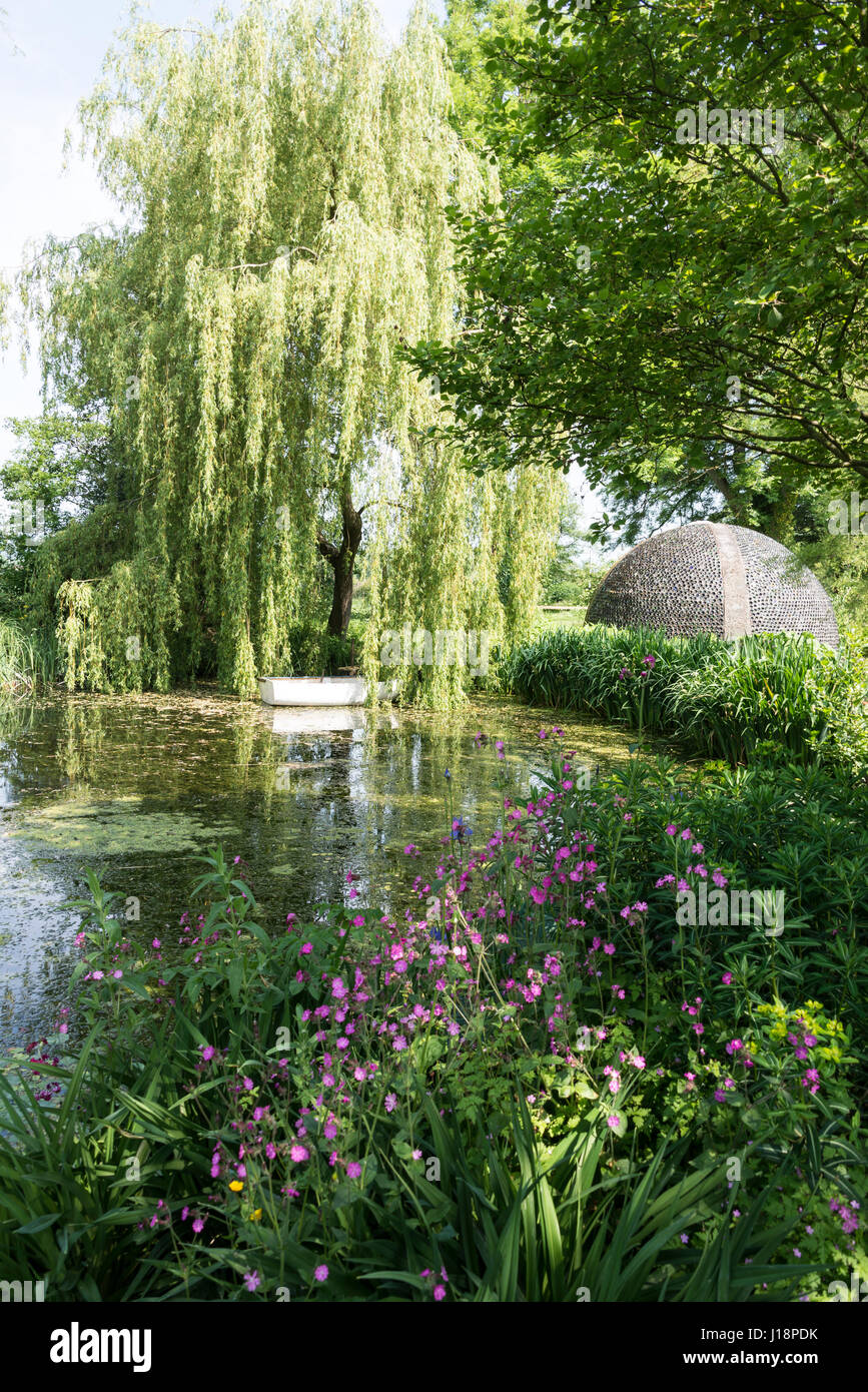 Westonbury Mill Water Garden at Pembridge in Herefordshire, Britain