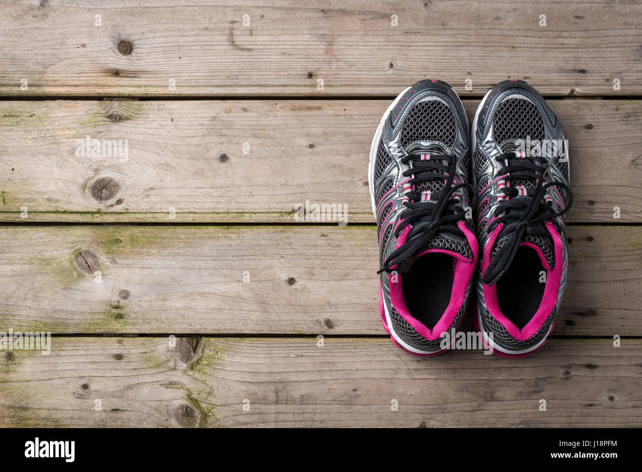 Sport Background With Running Shoes Stock Photo Alamy
