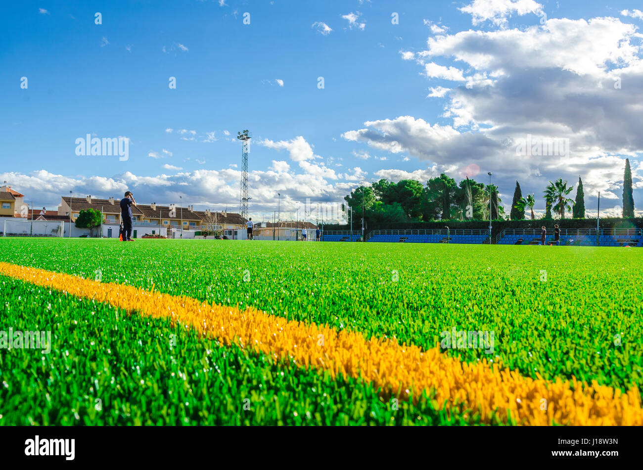 artificial grass camp Stock Photo Alamy