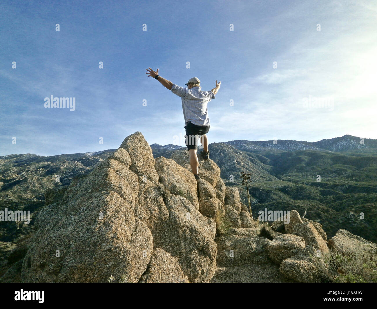 King Of The Mountain Stock Photo Alamy
