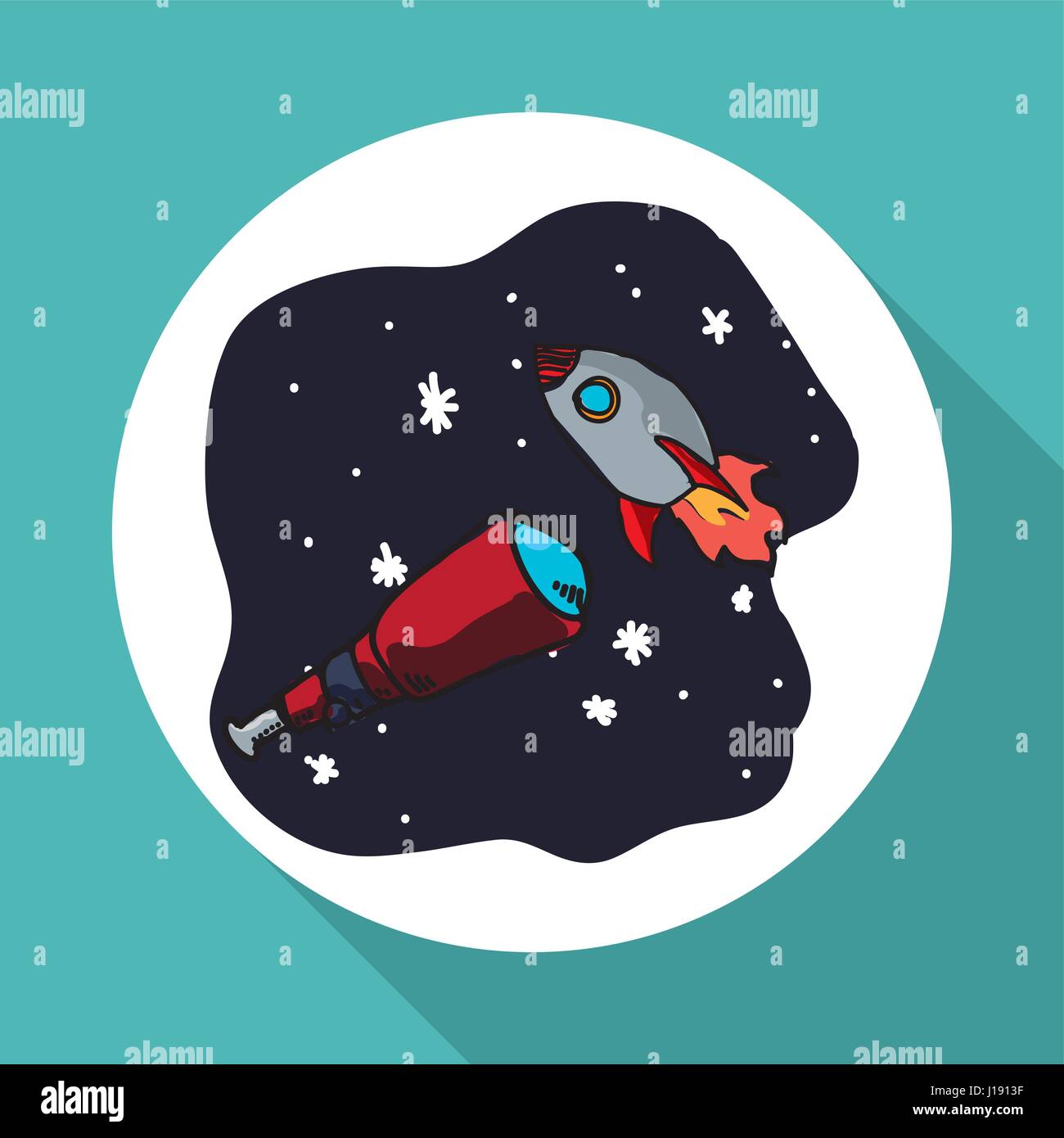 Space design. science icon. Isolated illustration , vector Stock Vector ...