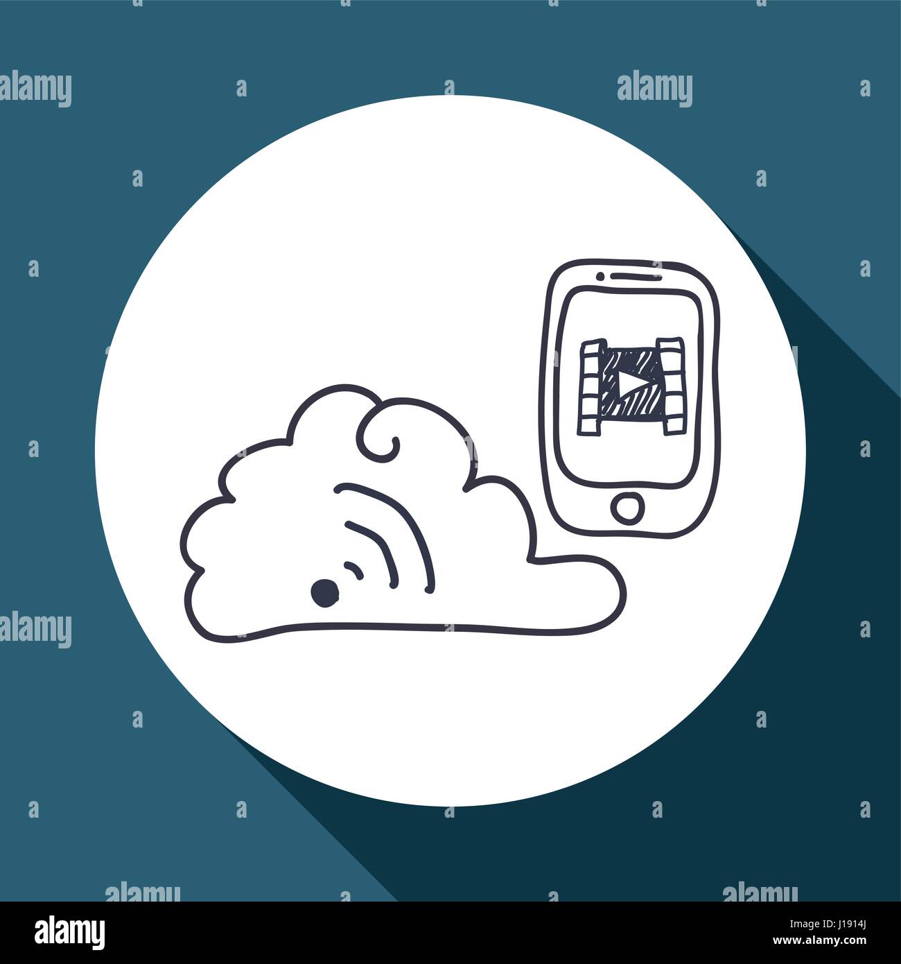 Technology design. sketch icon. Isolated illustration , vector Stock ...
