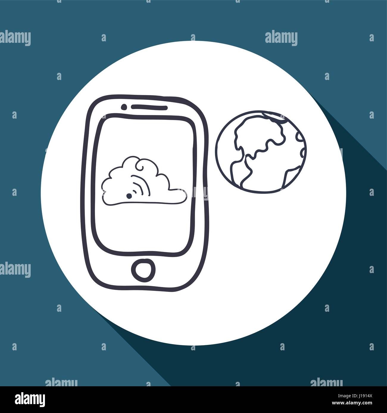 Technology design. sketch icon. Isolated illustration , vector Stock ...