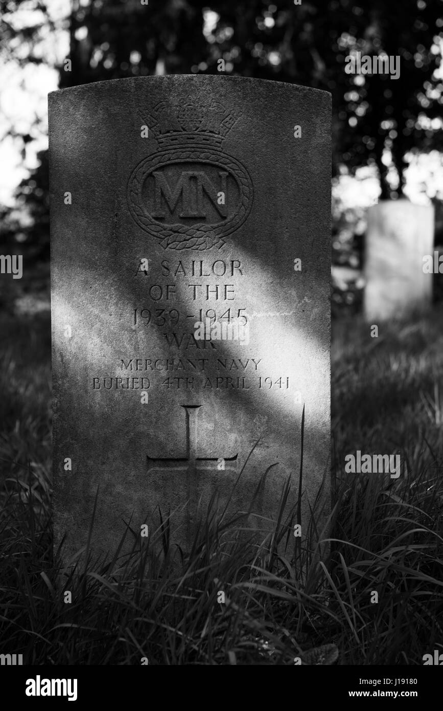 Unidentified war grave Stock Photo