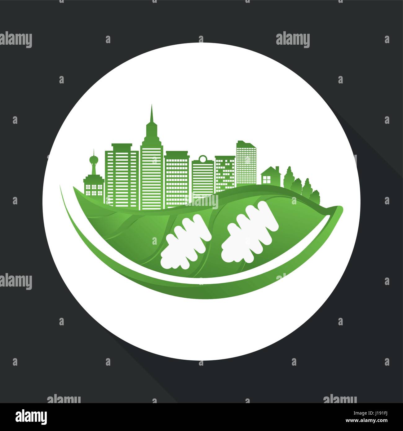 Eco design. Green icon. Isolated illustration , vector Stock Vector ...