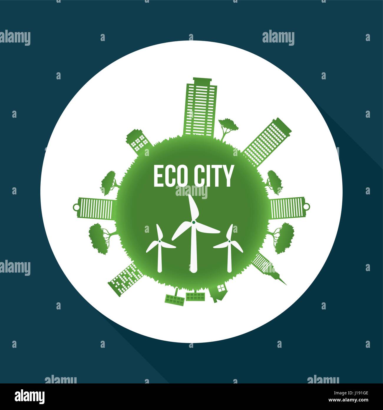 Eco design. Green icon. Isolated illustration , vector Stock Vector ...