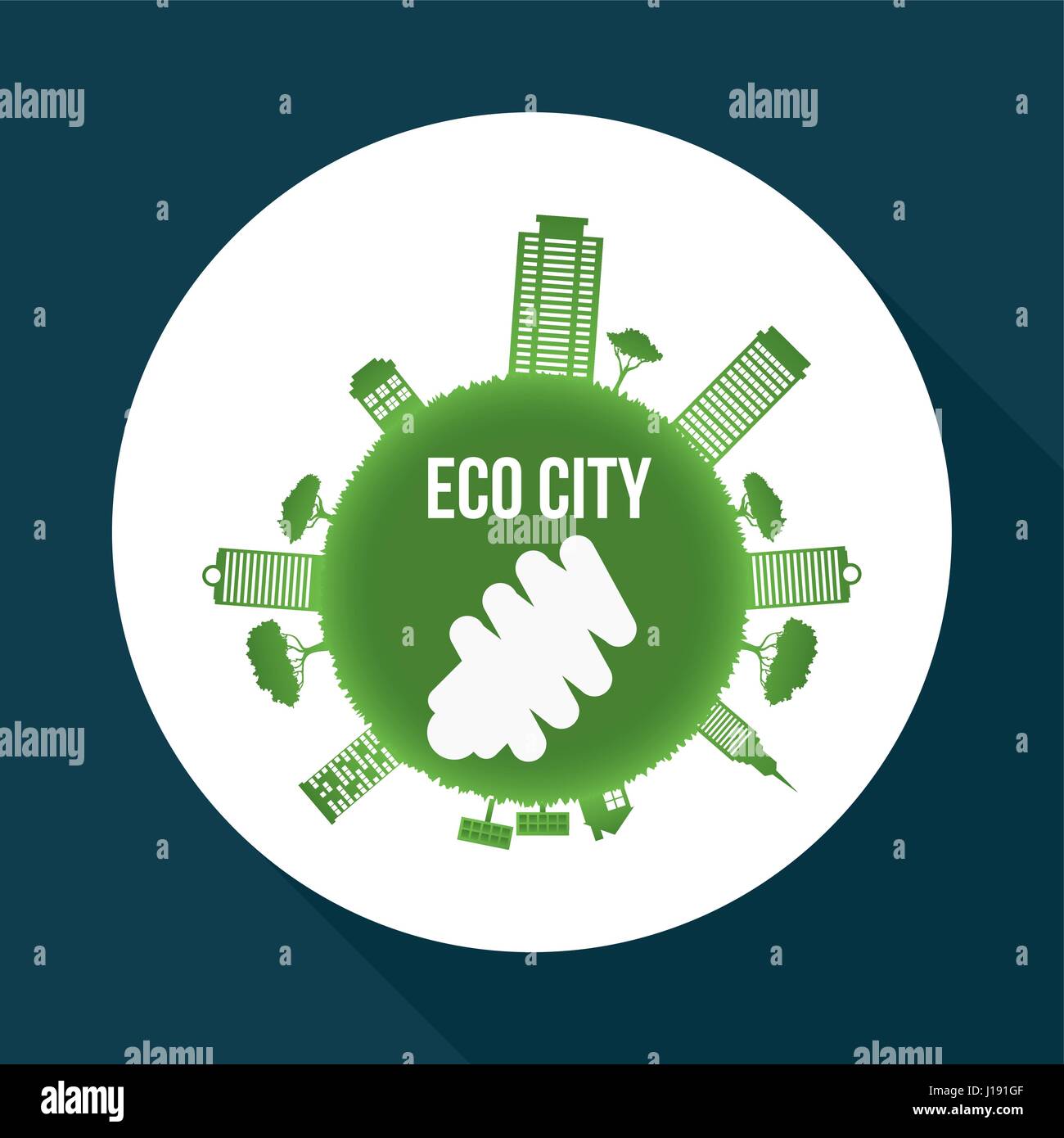 Eco design. Green icon. Isolated illustration , vector Stock Vector ...