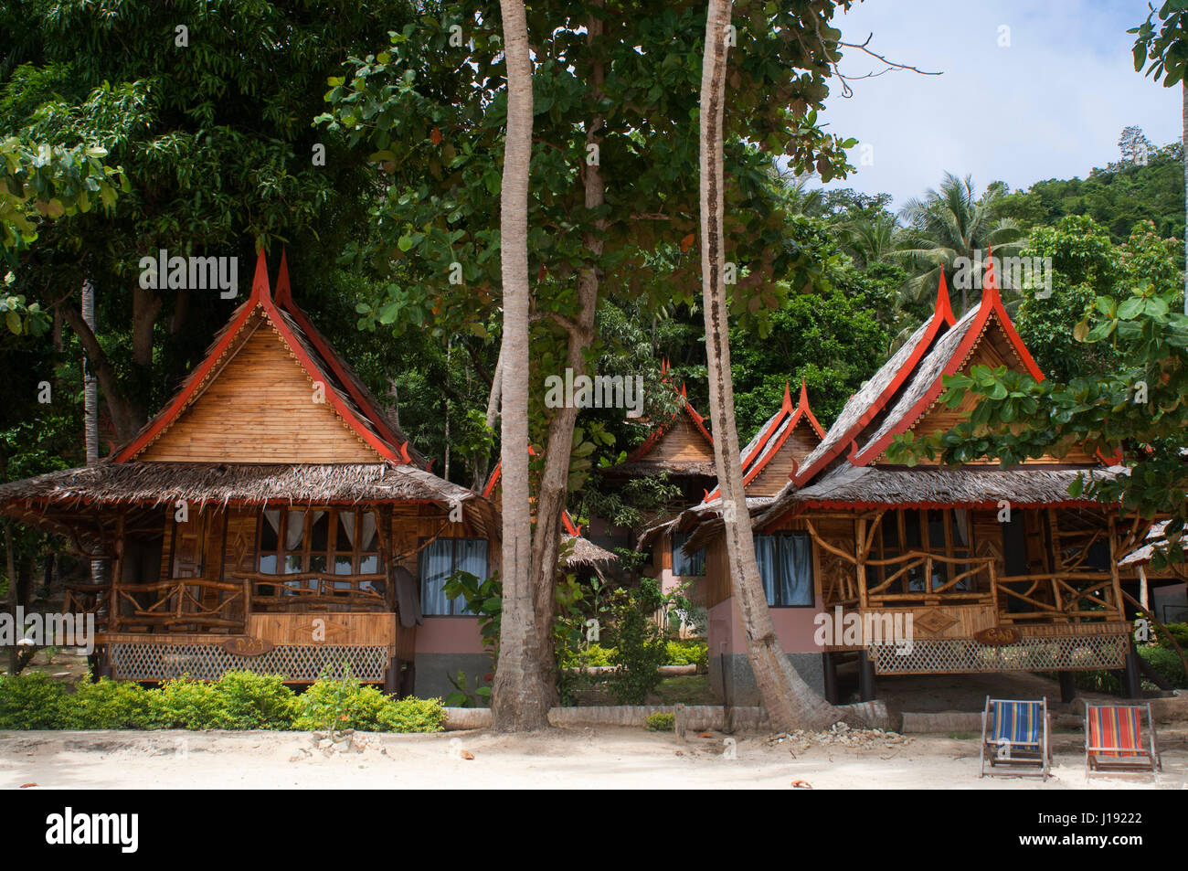 Phi Phi Relax Beach Resort cotages, Phak Nam Bay, Koh Phi Phi Island