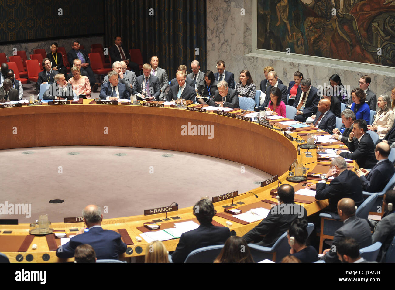 New York, USA. 18th Apr, 2017. The SecretaryGeneral stressed that our