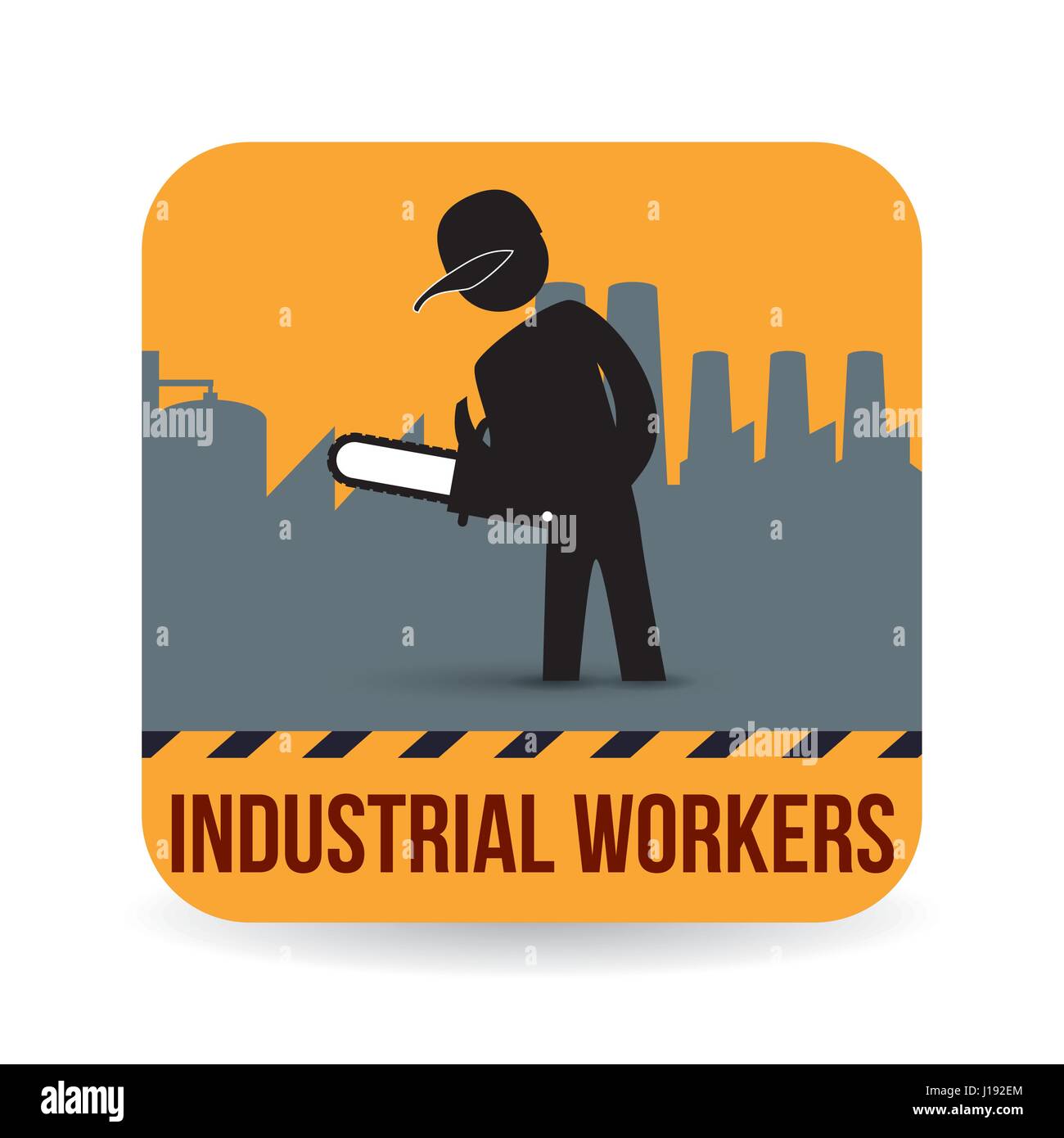 Worker design. Industrial icon. White background , vector Stock Vector ...
