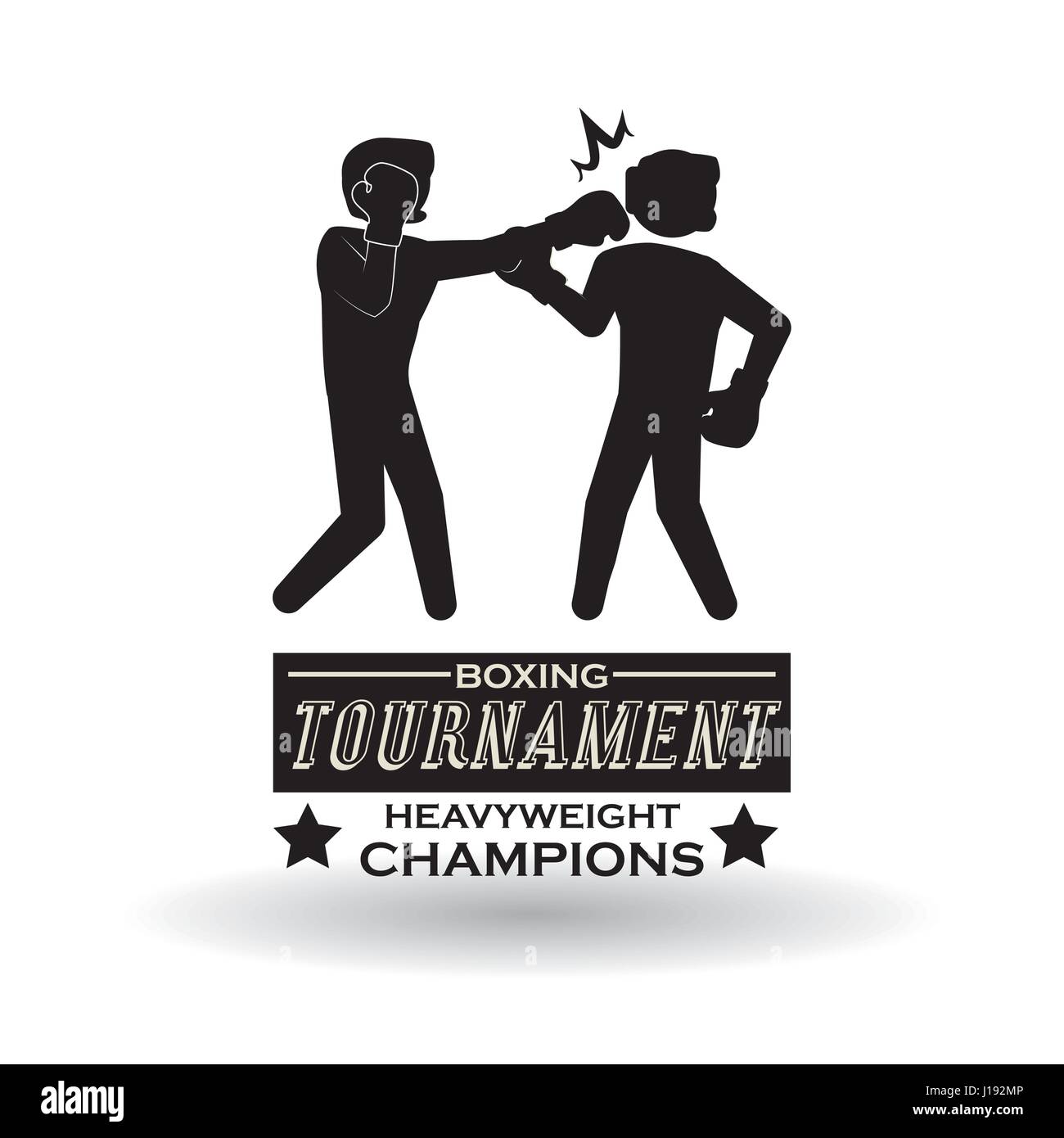 Boxing design. Tournament icon. White background , vector Stock Vector ...