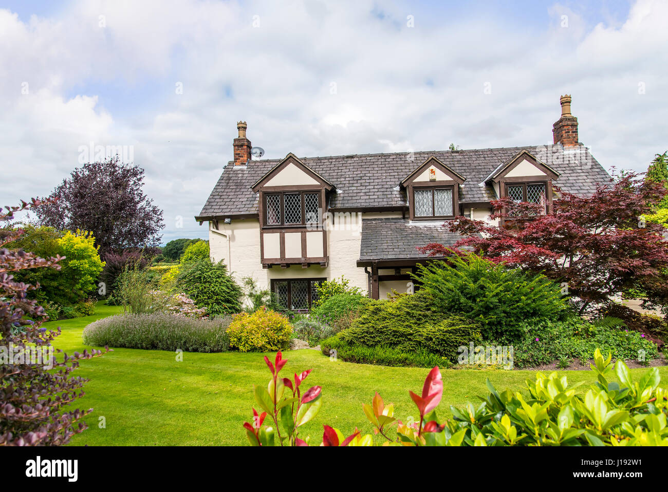 Black and White Cottage in the Cheshire Countryside near Alderley Edge