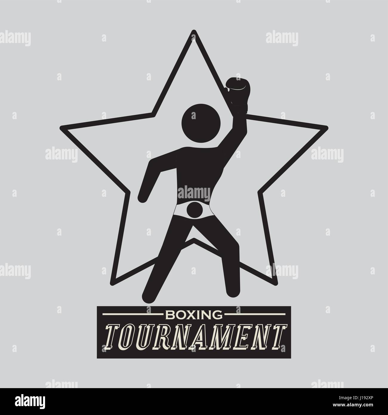 Boxing design. Tournament icon. White background , vector Stock Vector ...