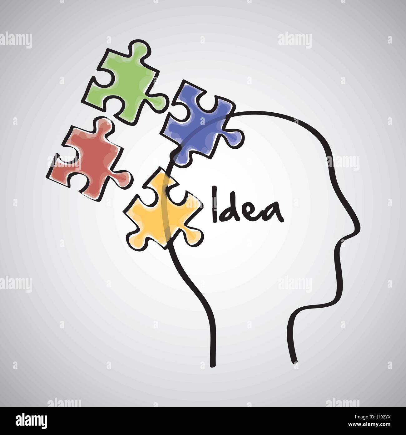 Idea design. sketch icon. White background , vector Stock Vector