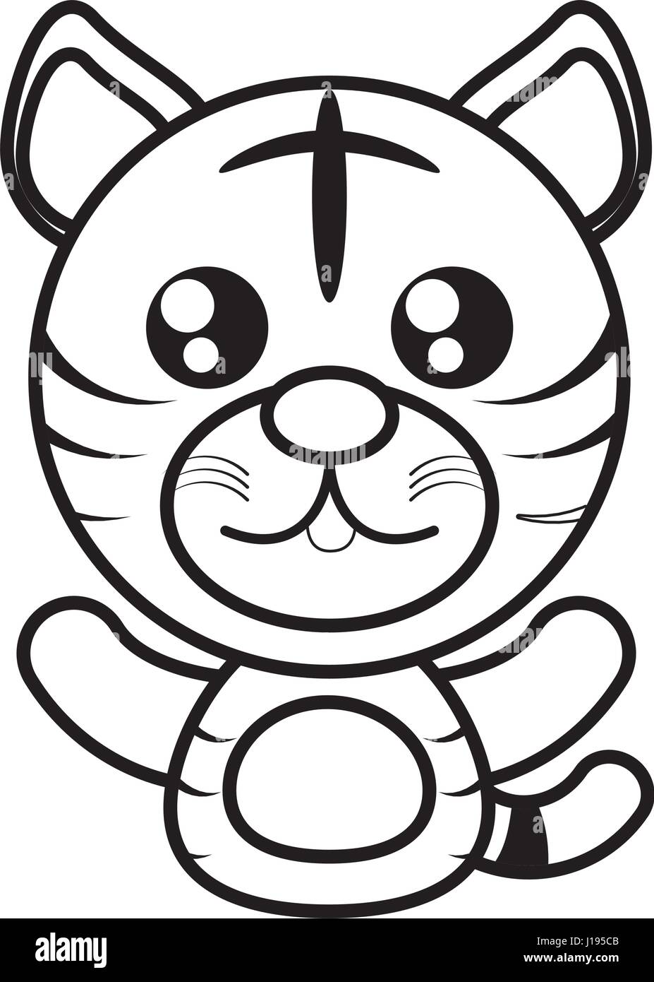 tiger animal toy outline Stock Vector Image & Art - Alamy