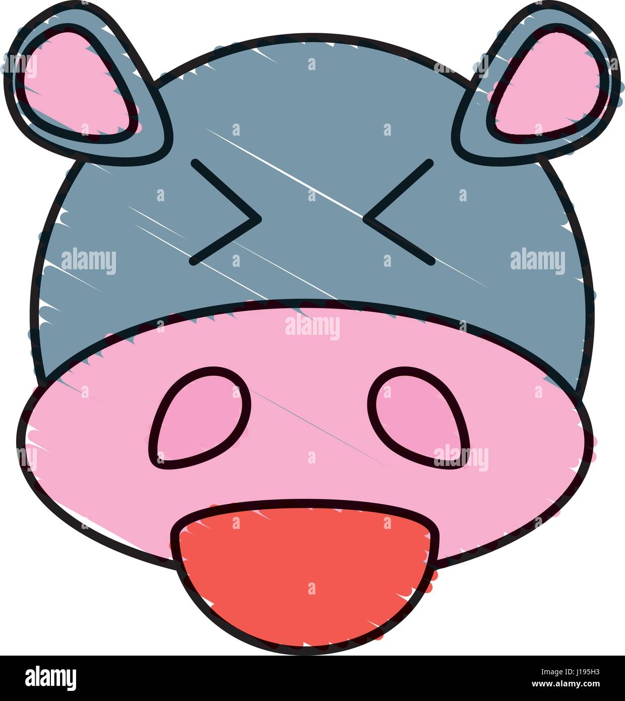 Hippo Drawing High Resolution Stock Photography And Images Alamy