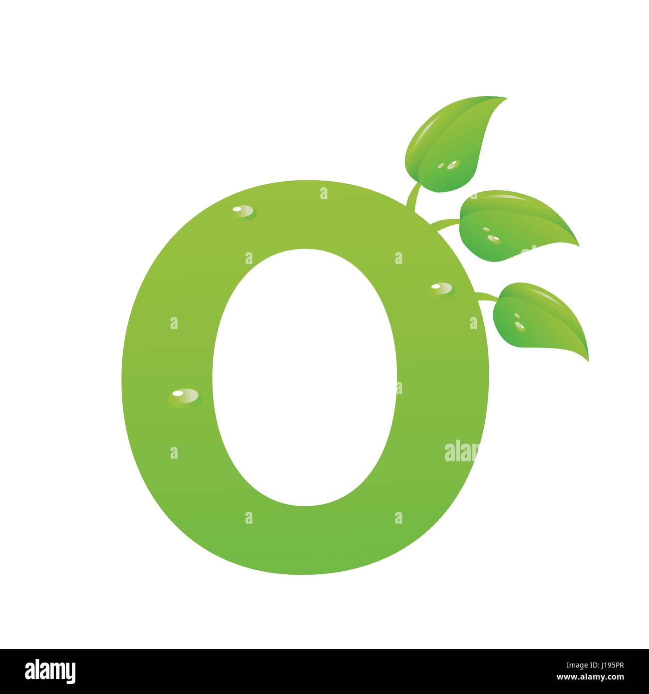 Green eco letter O vector illiustration Stock Vector Image & Art - Alamy