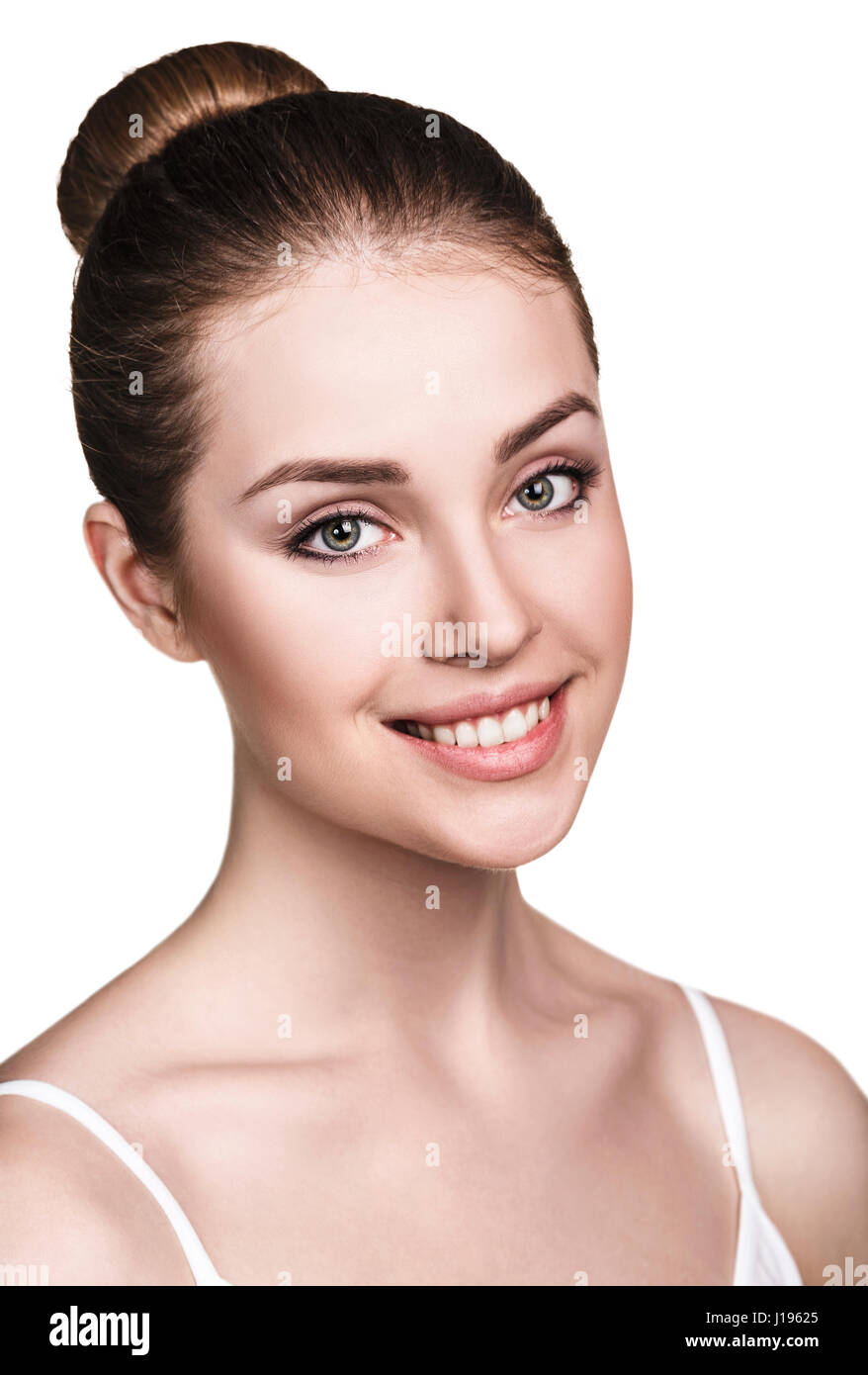 Beautiful young woman with fresh skin Stock Photo - Alamy