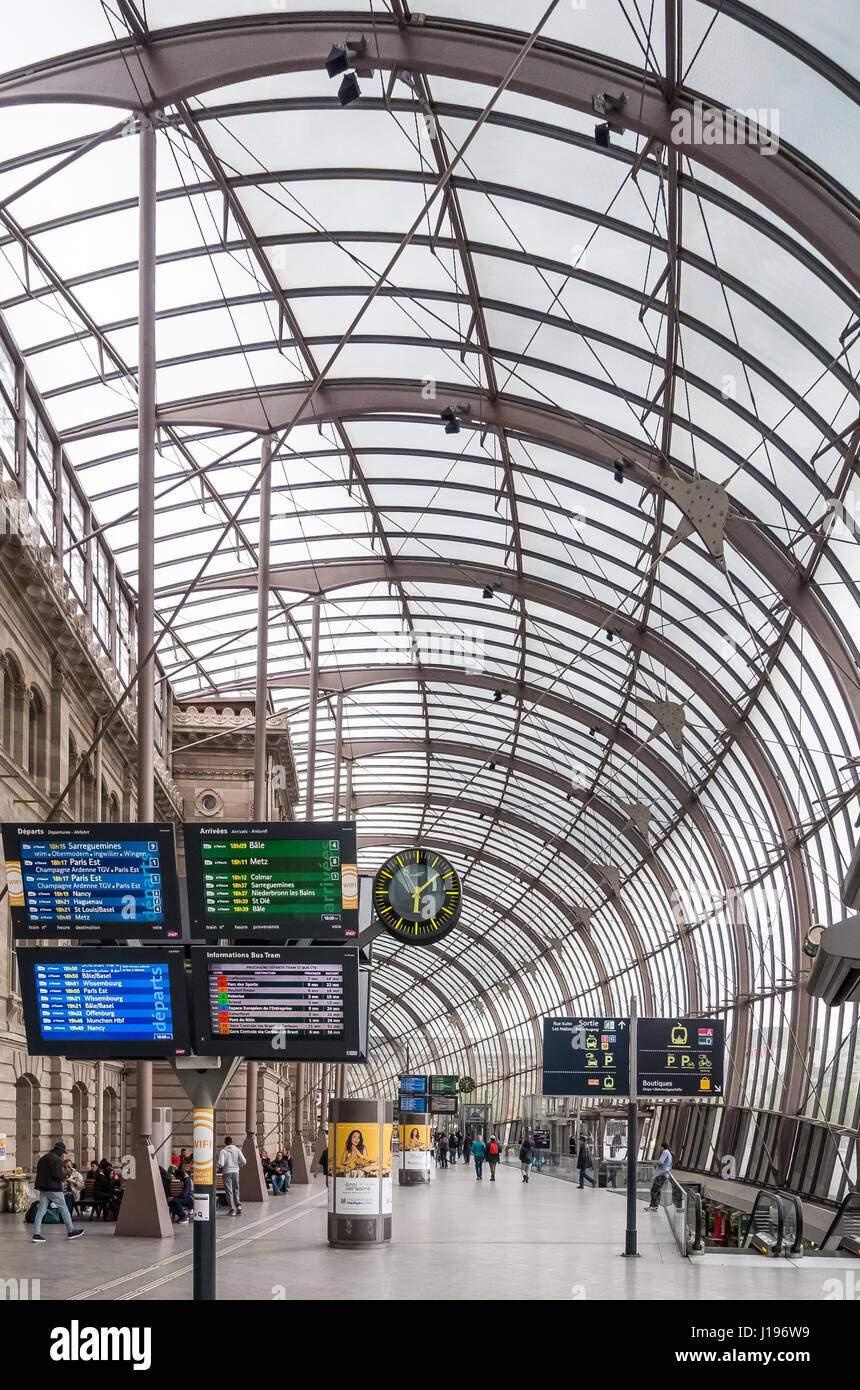 Strasbourg train station glass roof hi-res stock photography and images -  Alamy