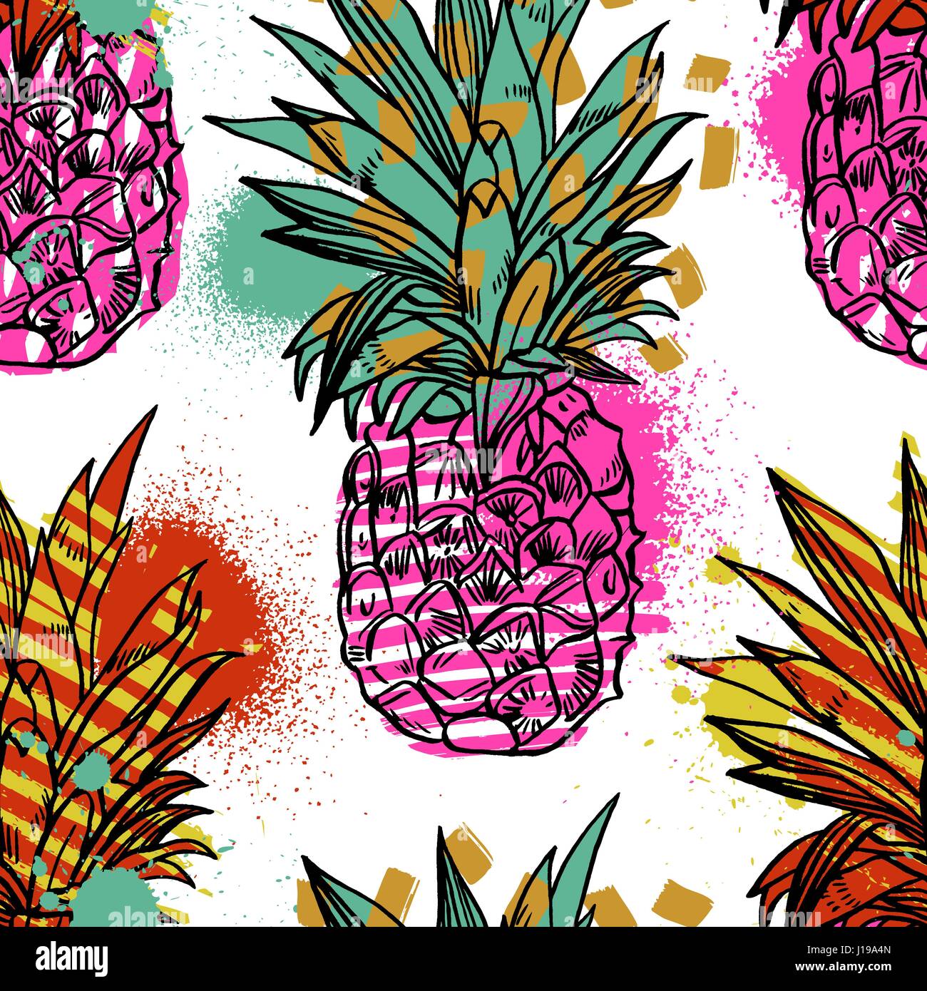 Pineapple tropical fruit. Vector object Stock Vector Image & Art - Alamy
