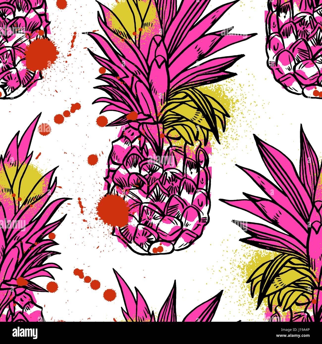 Pineapple tropical fruit. Vector object Stock Vector Image & Art - Alamy