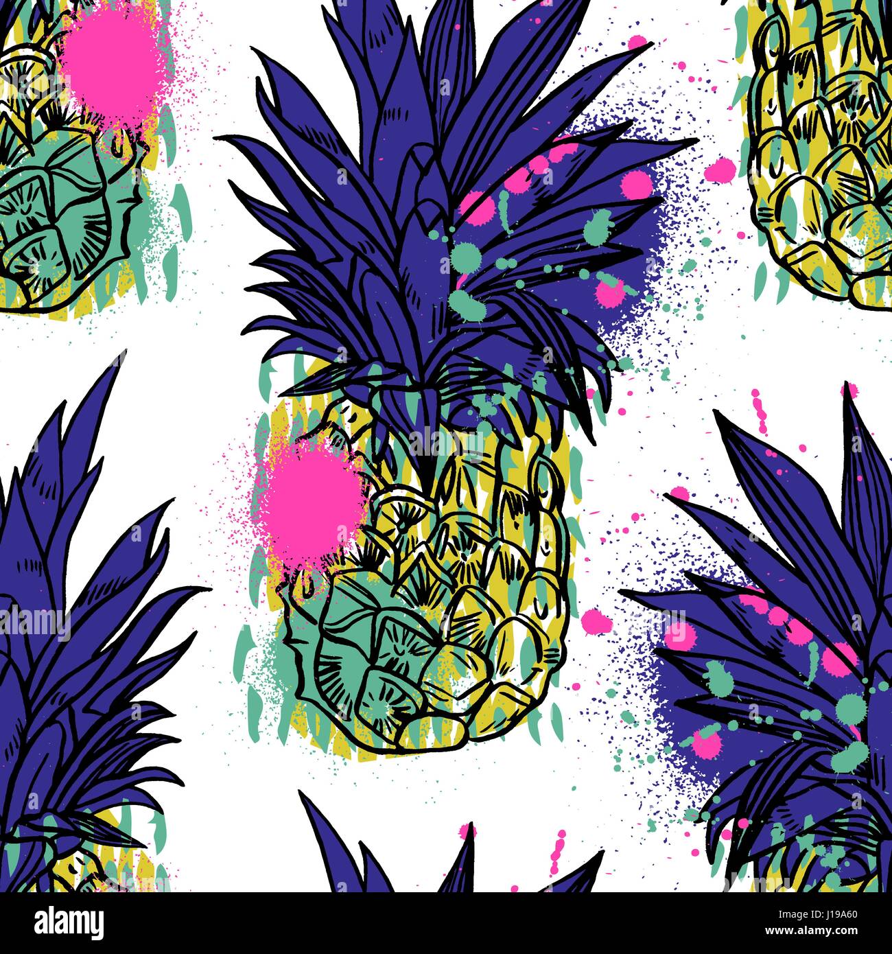 Pineapple tropical fruit. Vector object Stock Vector Image & Art - Alamy