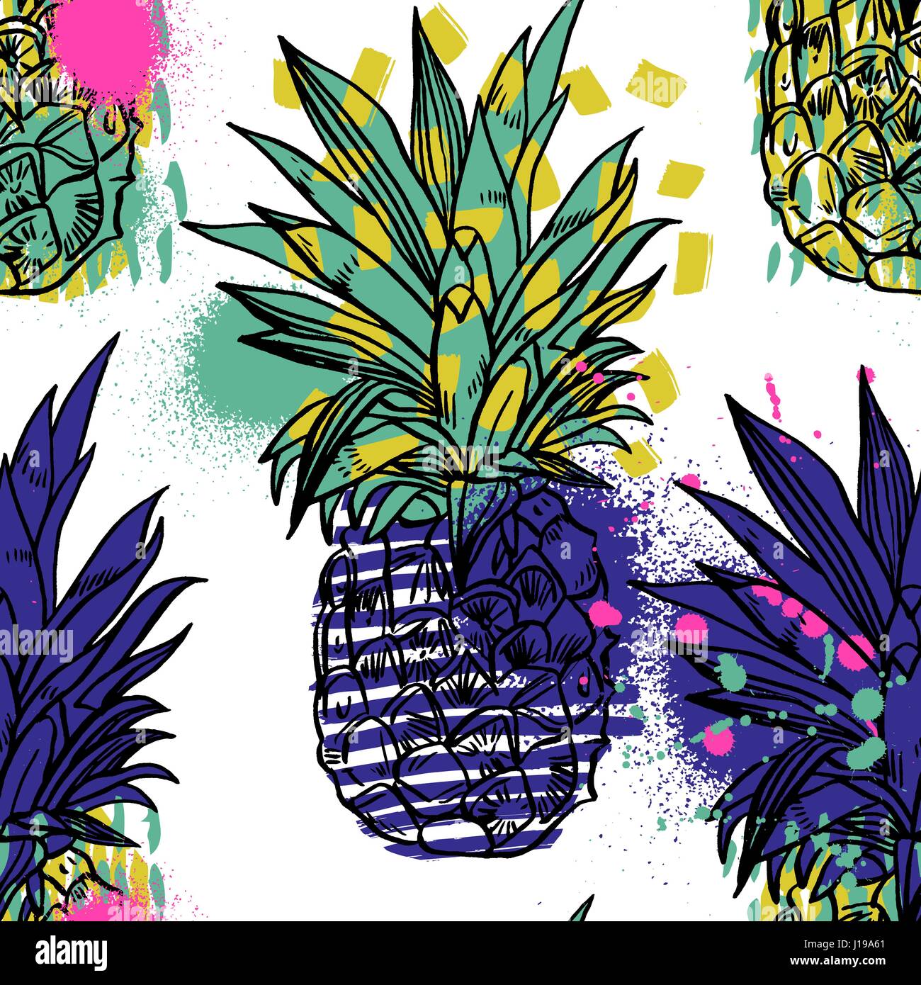 Pineapple tropical fruit. Vector object Stock Vector Image & Art - Alamy