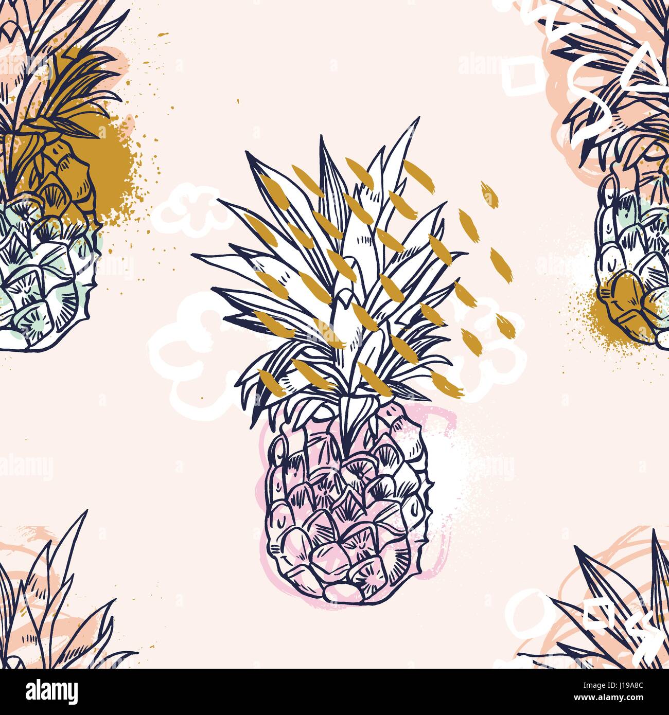 Pineapple tropical fruit. Vector object Stock Vector Image & Art - Alamy