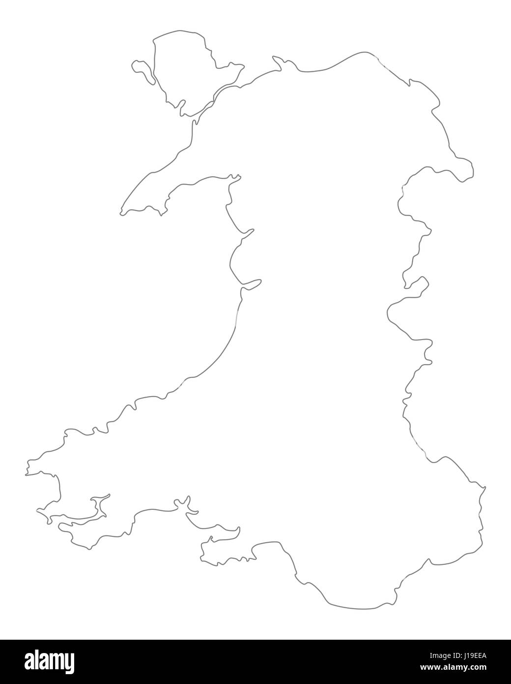 Map of Wales Stock Photo - Alamy