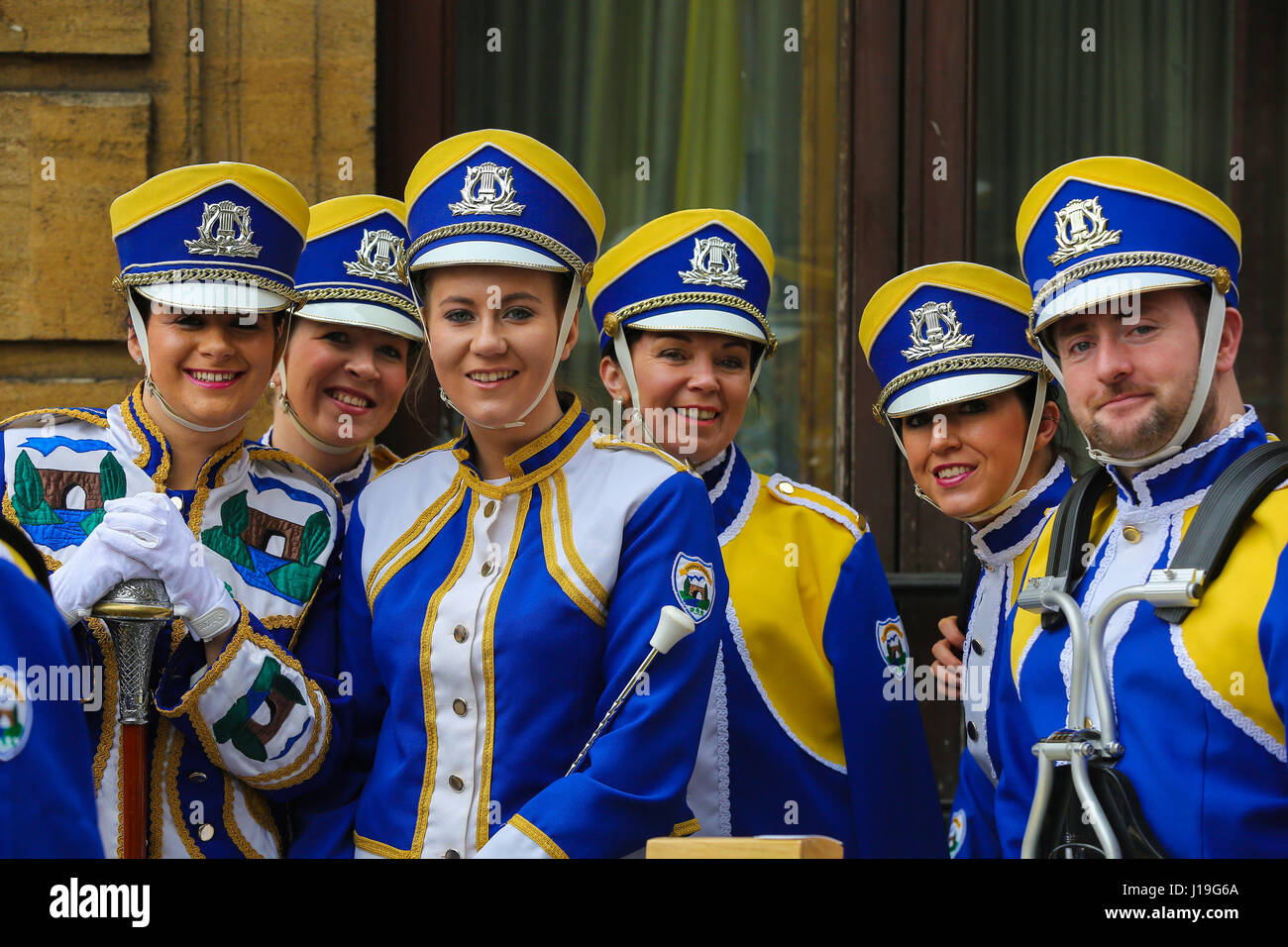 A colourful procession of Irish marching bands, energetic dance troupes