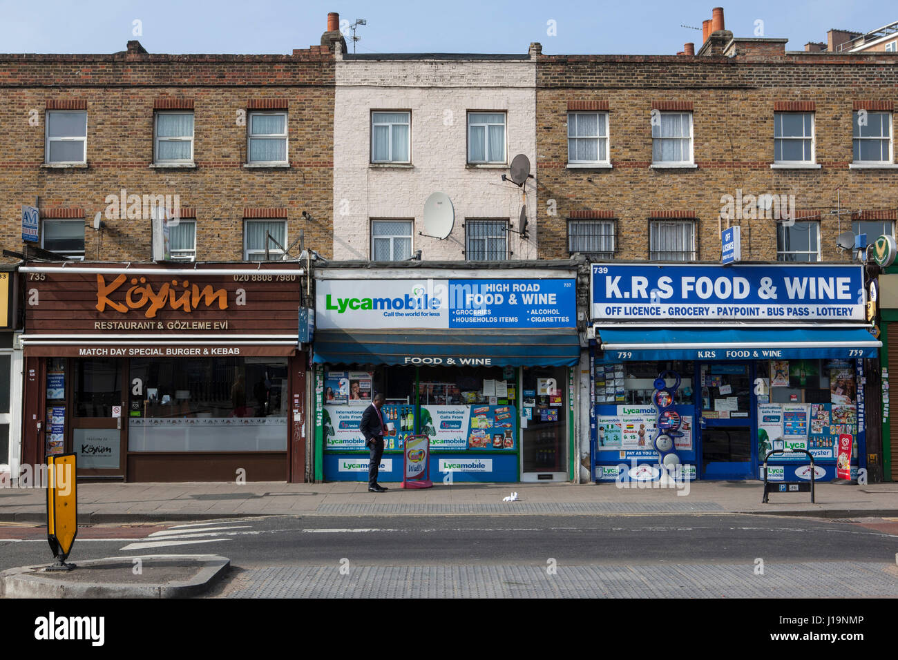 Shops on Tottenham High Street. The North London area is being heavily redeveloped as part of