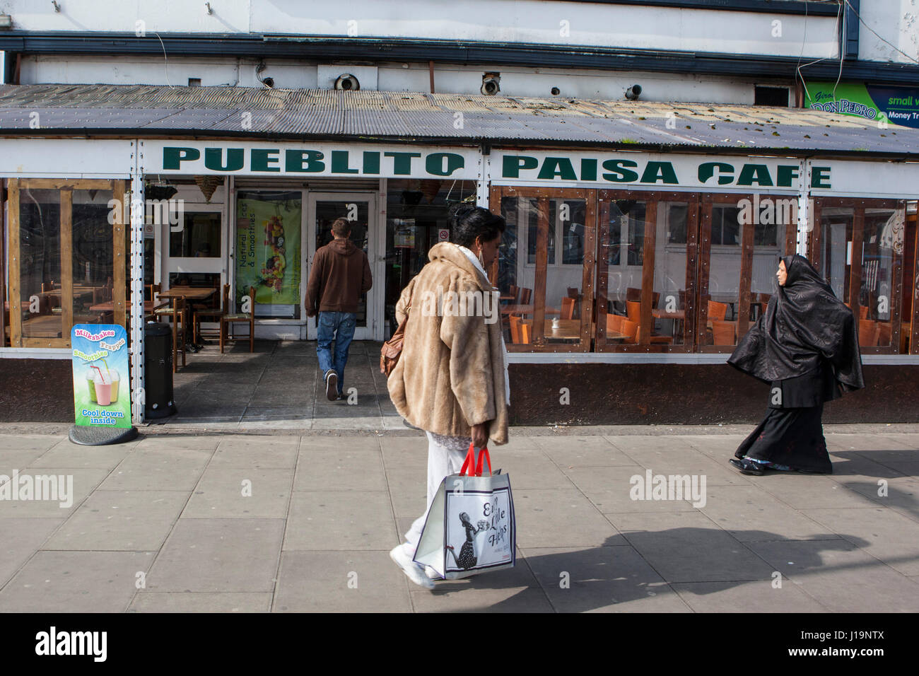 Pueblito Paisa Cafe in Tottenham High Street. Stock Photo