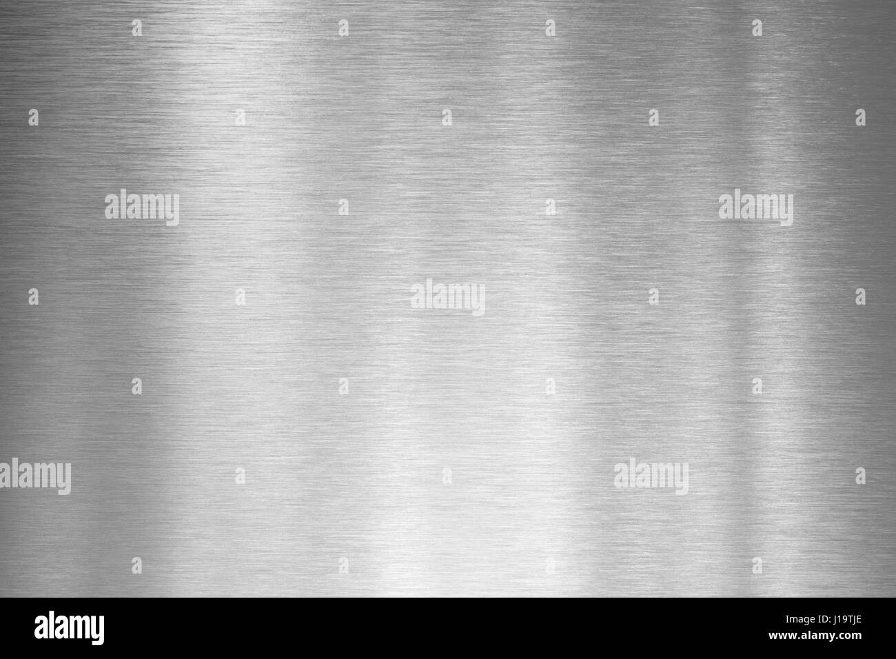 brushed silver metal plate Stock Photo