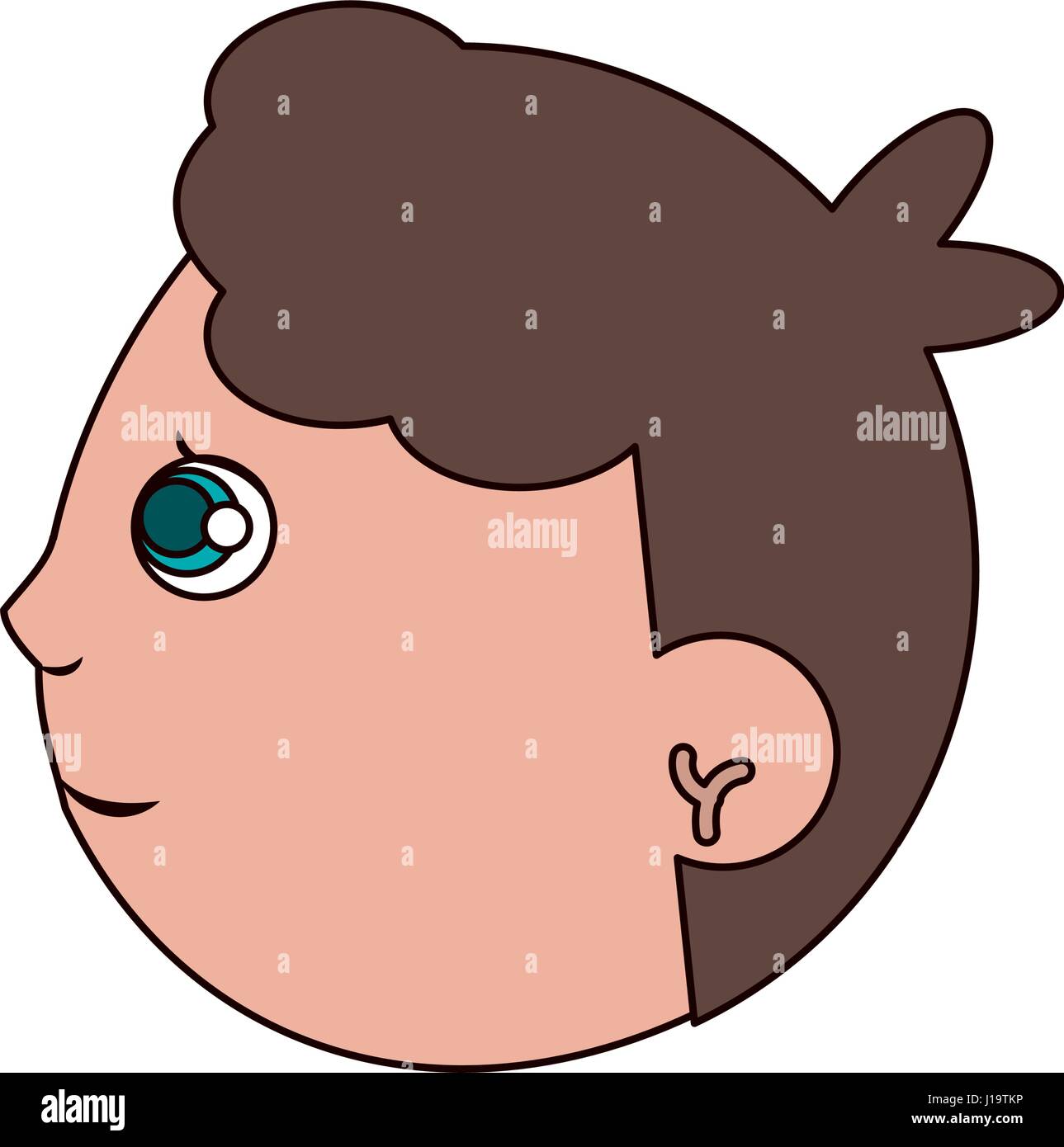 Boy Head Hair Clip Art High Resolution Stock Photography and Images - Alamy