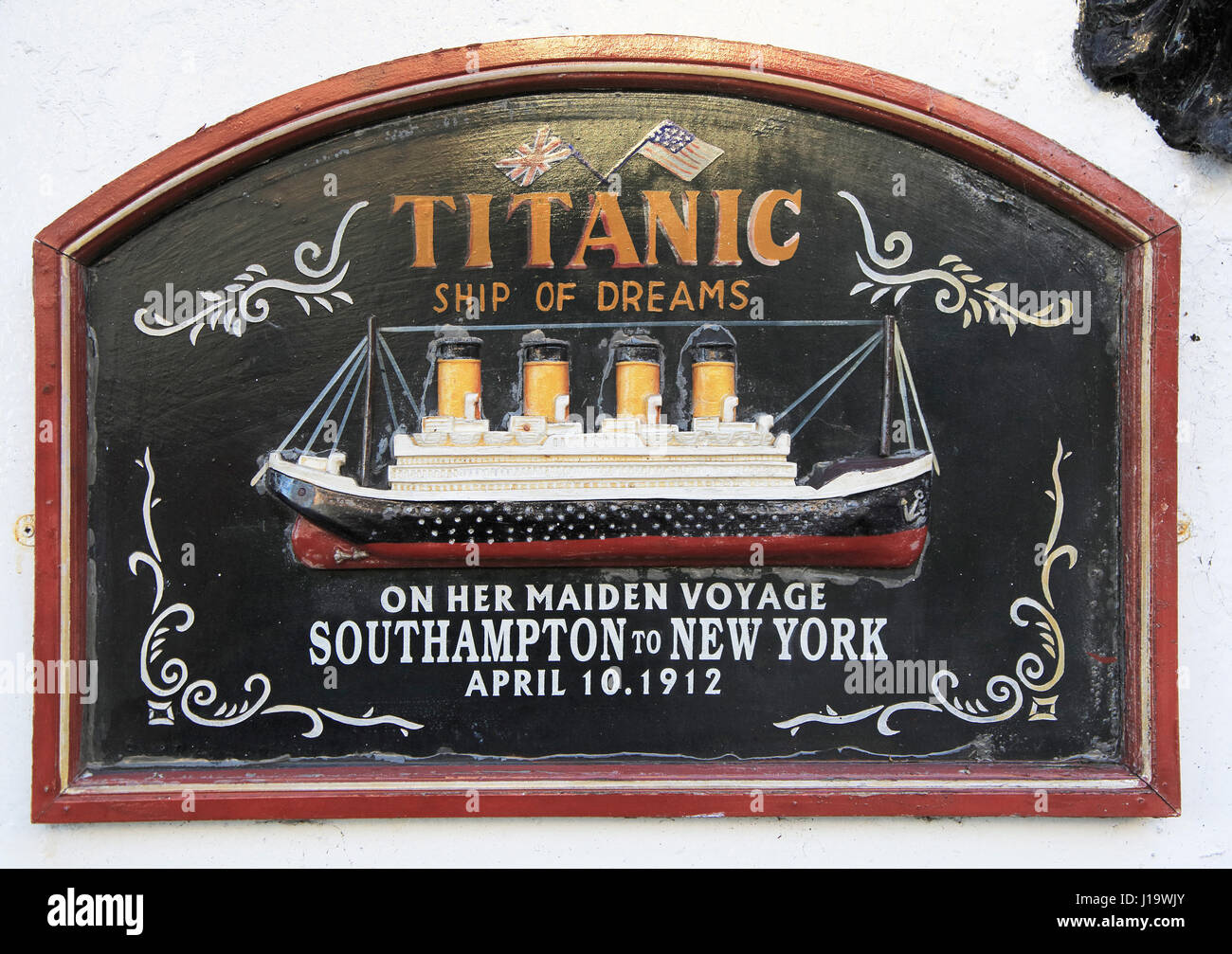 Commemoration plaque for Titanic steamship, Cobh, County Cork, Ireland