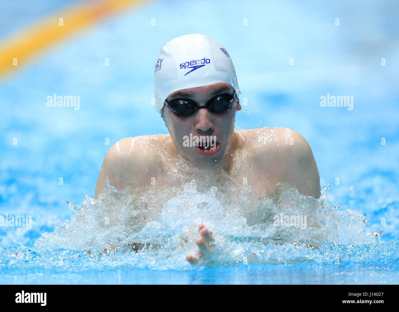 Matthew Rogers competes in the Mens Open 50m Backstroke heats during day two of the 2017 British Swimming Championships at Ponds Forge, Sheffield. PRESS ASSOCIATION Photo. Picture date: Wednesday April 19, 2017. See PA story SWIMMING Sheffield. Photo credit should read: Tim Goode/PA Wire Stock Photo