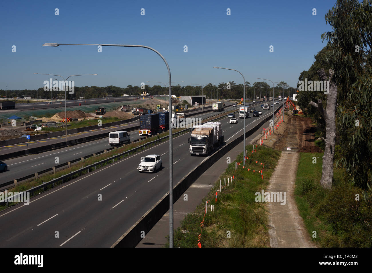 Brisbane, Australia Gateway Motorway M1 at Bracken Ridge Stock Photo
