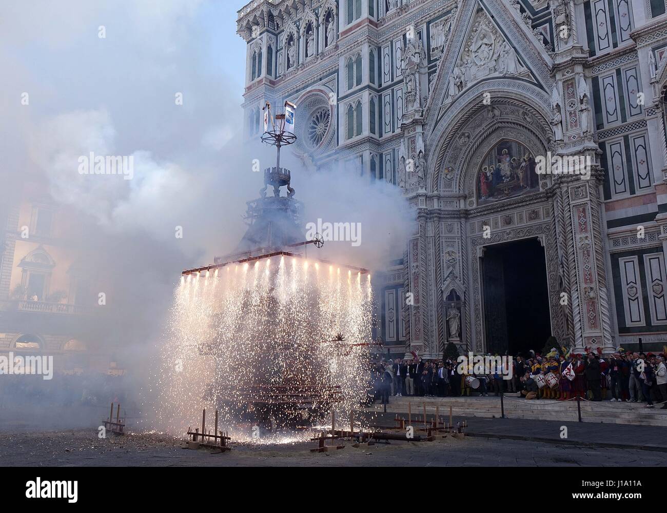 Scoppio del Carro feast Florence Tuscany Italy basilica feast Pazzi