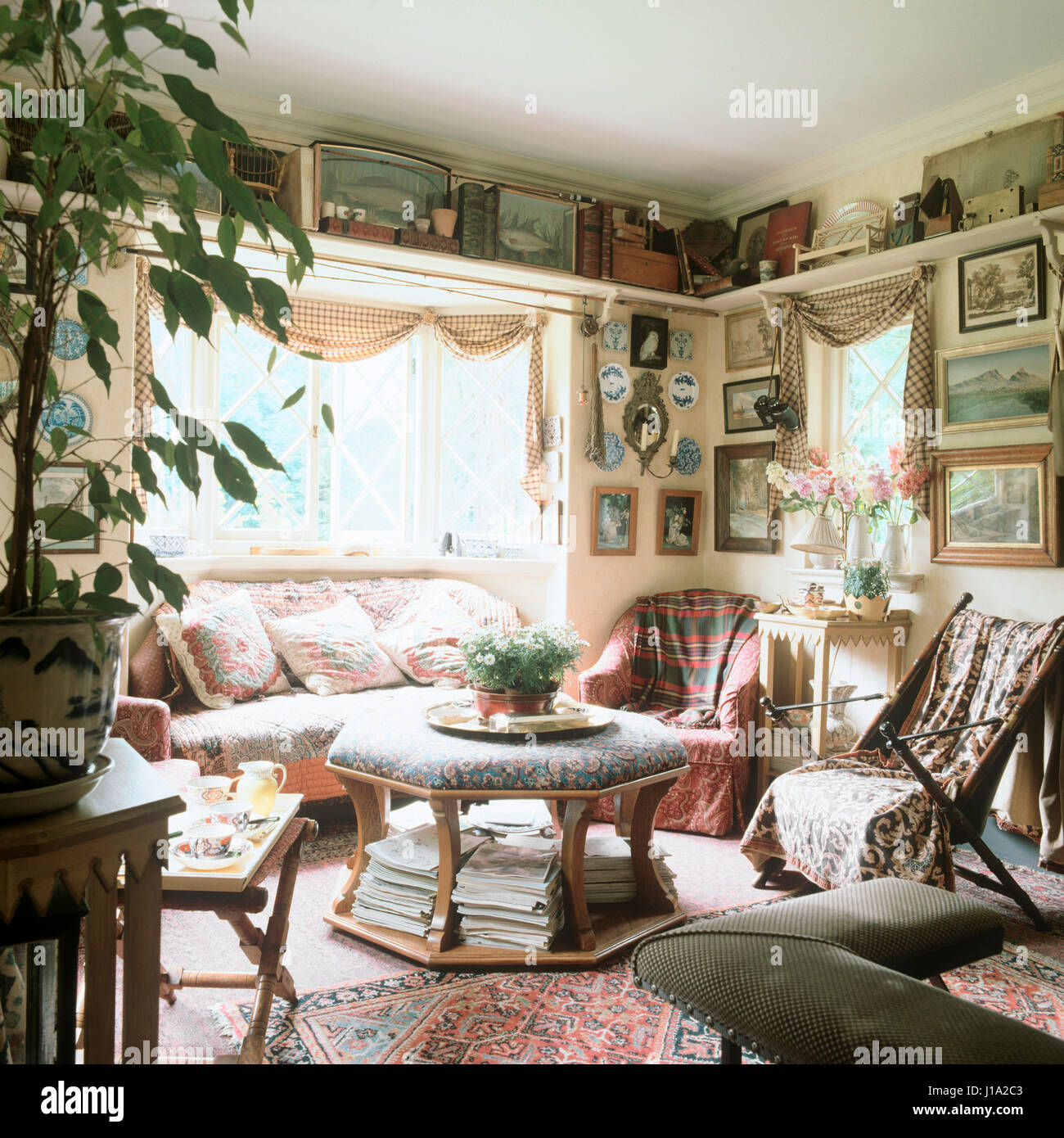 Retro country style living room. Stock Photo