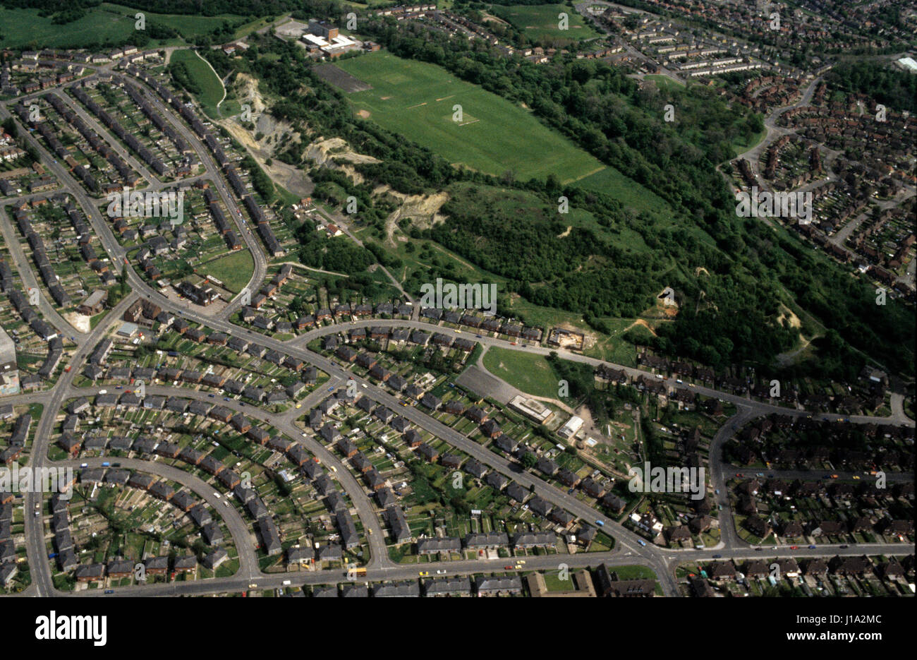 Aerial view of the Wren's Nest housing estate in Dudley, West Midlands