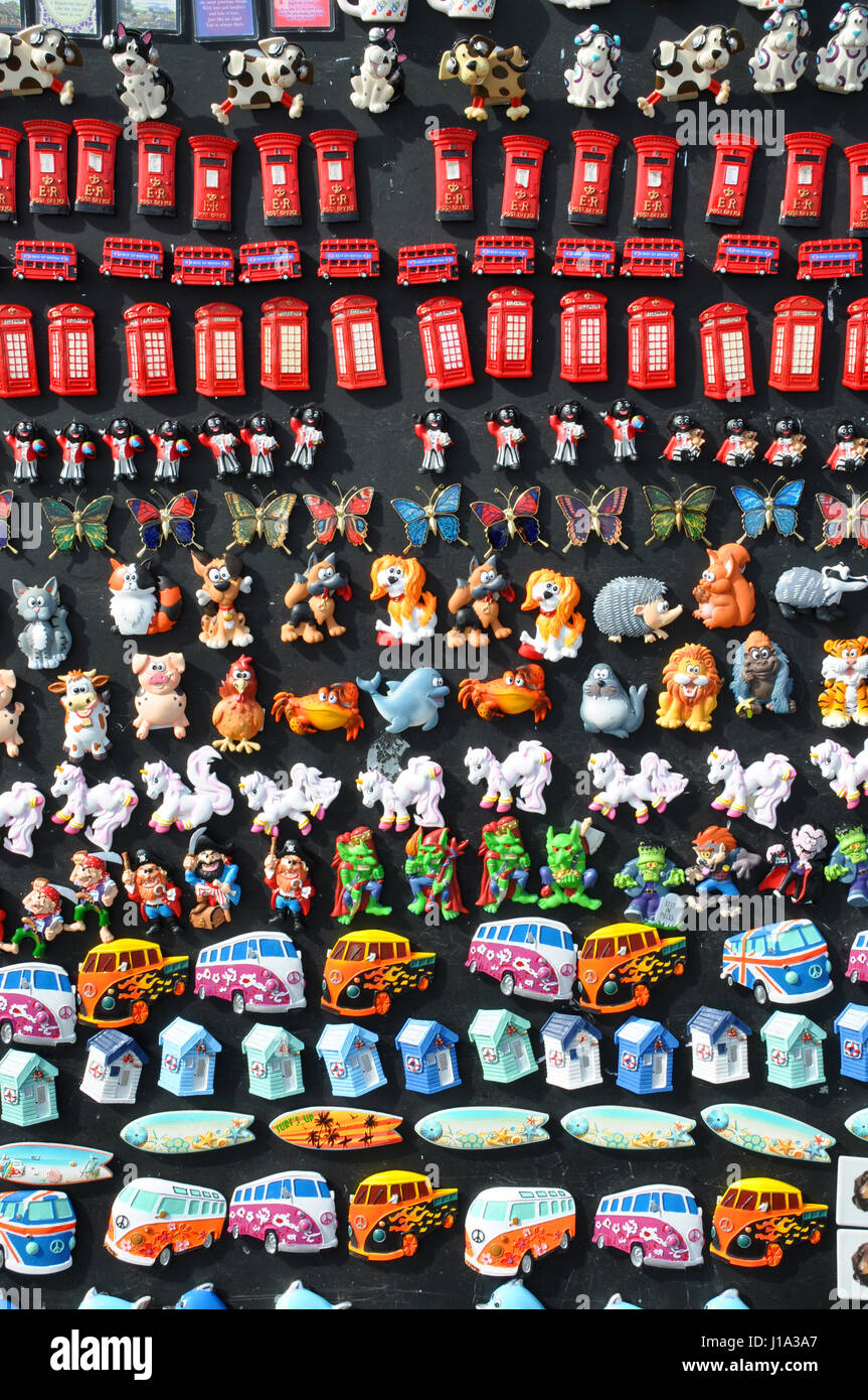 Souvenir fridge in shop, Llandudno, Wales, UK Stock Photo Alamy