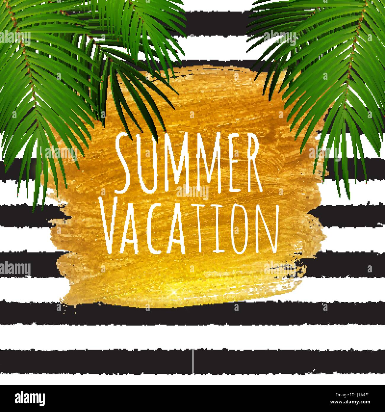 Summer Vacation Natural Background Vector Illustration Stock Vector ...