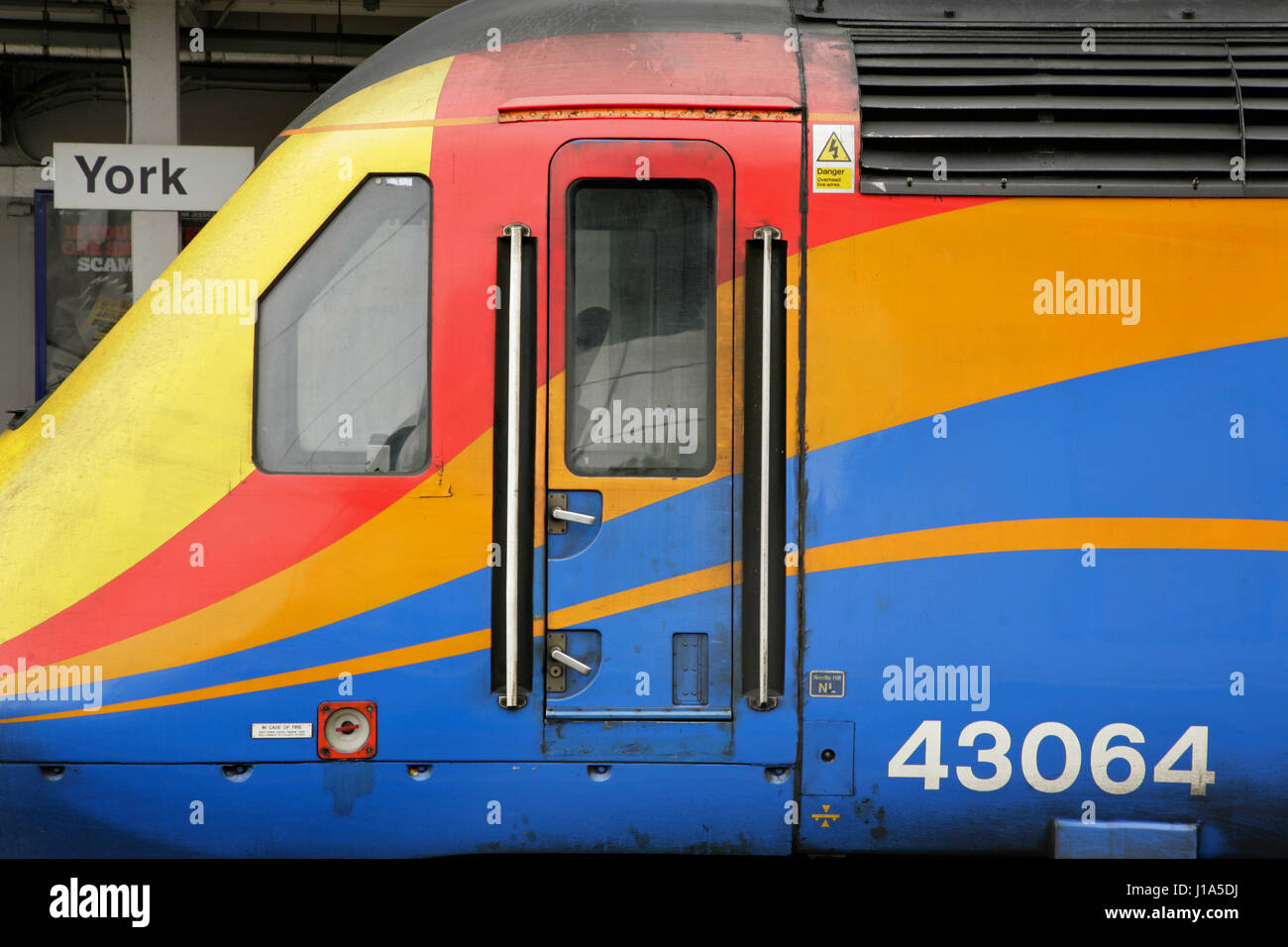 East Midlands Trains High Speed Train locomotive 43064 at York station, UK  Stock Photo - Alamy
